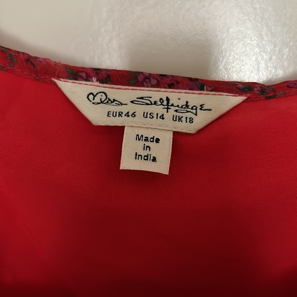 NWOT ASOS Miss Selfridge Rara Chiffon Mini Dress - Picture 8 of 9